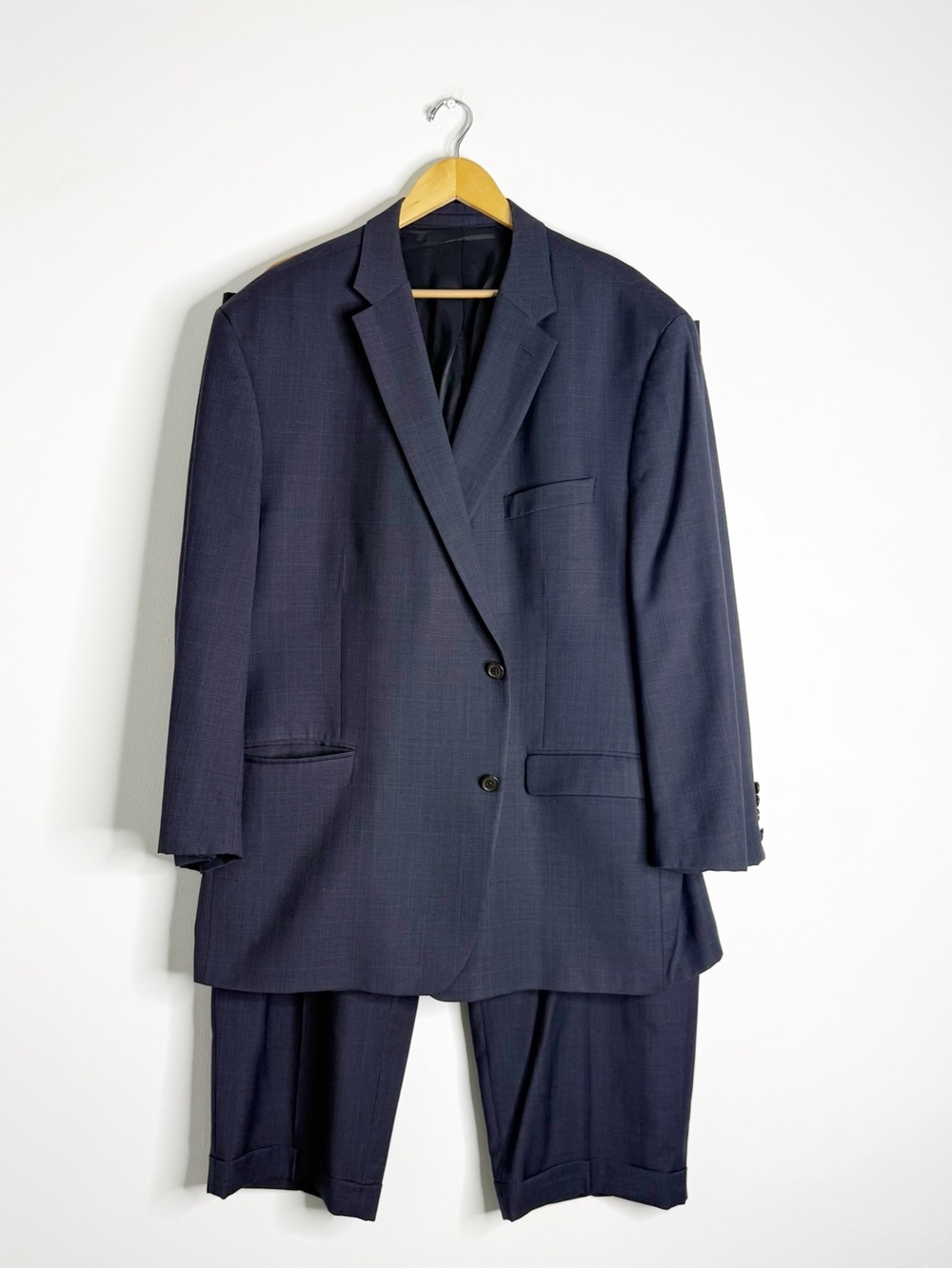 Lauren Ralph Lauren Men’s Navy Wool Suit 52R Pleated Pants 2 Piece